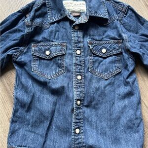 Cody James Kids 4T Blue Denim Pearl Snap Shirt